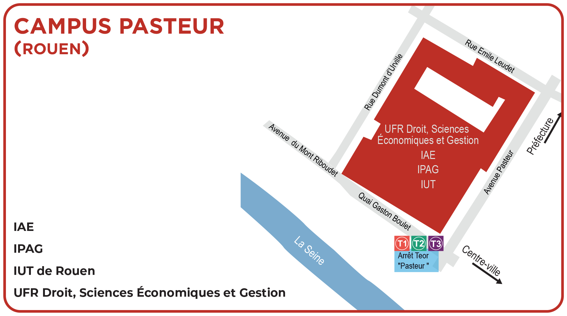 Campus map - Mes démarches - Université de Rouen Normandie